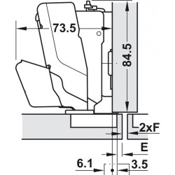 Charniere Grass Tiomos 160°sans Embase - Ref. 34832502